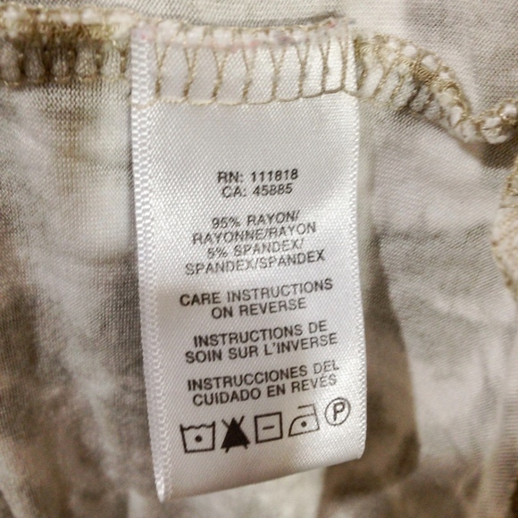 MICHAEL KORS Tan White Scoop Neck Size Small - Picture 4 of 6